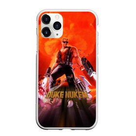 Чехол для iPhone 11 Pro Max матовый с принтом Duke Nukem , Силикон |  | брутальный | взрыв | дюк нюмем | мужик | огонь | радиация | ядерный