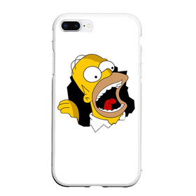 Чехол для iPhone 7Plus/8 Plus матовый с принтом The Simpsons , Силикон | Область печати: задняя сторона чехла, без боковых панелей | гомер | крик | симпсоны | спрингфилд