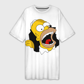 Платье-футболка 3D с принтом The Simpsons ,  |  | гомер | крик | симпсоны | спрингфилд