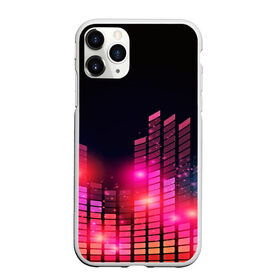 Чехол для iPhone 11 Pro Max матовый с принтом Equalizer light , Силикон |  | color | colour | glim | glow | light | lights | shine | world