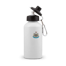 Бутылка спортивная с принтом Newcastle united , металл | емкость — 500 мл, в комплекте две пластиковые крышки и карабин для крепления | newcastle united |  ньюкасл юнайтед | англия | спорт | футбол