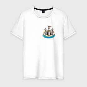 Мужская футболка хлопок с принтом Newcastle united , 100% хлопок | прямой крой, круглый вырез горловины, длина до линии бедер, слегка спущенное плечо. | newcastle united |  ньюкасл юнайтед | англия | спорт | футбол