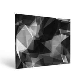 Холст прямоугольный с принтом Camo - Black & White (Чёрно-белый камуфляж) , 100% ПВХ |  | 0x000000123 | camo | камуфляж | чёрно белый