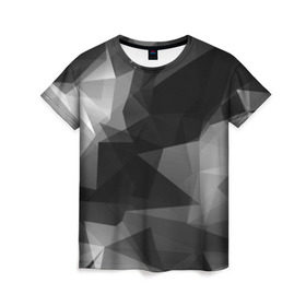 Женская футболка 3D с принтом Camo - Black & White (Чёрно-белый камуфляж) , 100% полиэфир ( синтетическое хлопкоподобное полотно) | прямой крой, круглый вырез горловины, длина до линии бедер | 0x000000123 | camo | камуфляж | чёрно белый