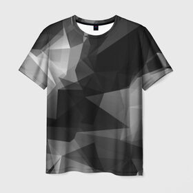 Мужская футболка 3D с принтом Camo - Black & White (Чёрно-белый камуфляж) , 100% полиэфир | прямой крой, круглый вырез горловины, длина до линии бедер | 0x000000123 | camo | камуфляж | чёрно белый