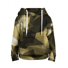 Детская толстовка 3D с принтом Camo - Black & Yellow (Чёрно-жёлтый камуфляж) , 100% полиэстер | двухслойный капюшон со шнурком для регулировки, мягкие манжеты на рукавах и по низу толстовки, спереди карман-кенгуру с мягким внутренним слоем | 0x000000123 | camo | камуфляж