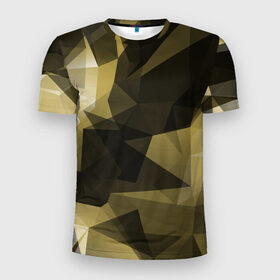 Мужская футболка 3D спортивная с принтом Camo - Black & Yellow (Чёрно-жёлтый камуфляж) , 100% полиэстер с улучшенными характеристиками | приталенный силуэт, круглая горловина, широкие плечи, сужается к линии бедра | 0x000000123 | camo | камуфляж