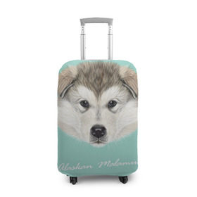 Чехол для чемодана 3D с принтом Alaskan Malamute , 86% полиэфир, 14% спандекс | двустороннее нанесение принта, прорези для ручек и колес | alaskan malamute | dog | puppy | маламут | собака | хаски | щенок