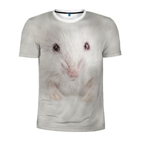 Мужская футболка 3D спортивная с принтом Крыса , 100% полиэстер с улучшенными характеристиками | приталенный силуэт, круглая горловина, широкие плечи, сужается к линии бедра | Тематика изображения на принте: животные | крыса | мордочка | мышка | мышь | природа