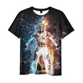Мужская футболка 3D с принтом Рей Мистерио , 100% полиэфир | прямой крой, круглый вырез горловины, длина до линии бедер | wrestling