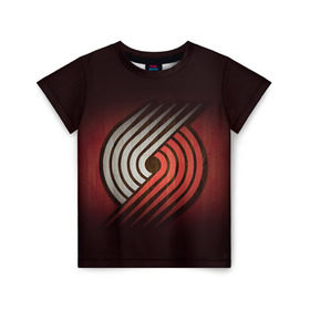 Детская футболка 3D с принтом NBA: Портленд трэйл блэйзерс , 100% гипоаллергенный полиэфир | прямой крой, круглый вырез горловины, длина до линии бедер, чуть спущенное плечо, ткань немного тянется | Тематика изображения на принте: nba