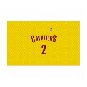 Бумага для упаковки 3D с принтом Форма Cavaliers Cleveland жёлтая , пластик и полированная сталь | круглая форма, металлическое крепление в виде кольца | nba