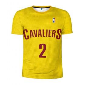 Мужская футболка 3D спортивная с принтом Форма Cavaliers Cleveland жёлтая , 100% полиэстер с улучшенными характеристиками | приталенный силуэт, круглая горловина, широкие плечи, сужается к линии бедра | nba