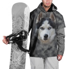 Накидка на куртку 3D с принтом Хаска , 100% полиэстер |  | мордочка | пес | собака | хаска | щенок