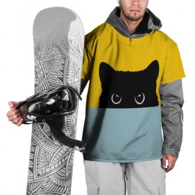 Накидка на куртку 3D с принтом Черная кошка , 100% полиэстер |  | Тематика изображения на принте: cat | kitty | pussycat | киса | кот | коты | котэ | кошка | мода