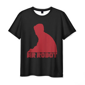 Мужская футболка 3D с принтом Mr Robot , 100% полиэфир | прямой крой, круглый вырез горловины, длина до линии бедер | mister | robot | мистер робот
