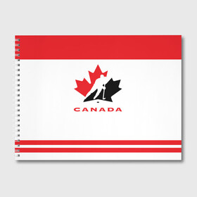 Альбом для рисования с принтом TEAM CANADA , 100% бумага
 | матовая бумага, плотность 200 мг. | Тематика изображения на принте: 2017 | canada | team | teamcanada | канада | мира | россия | хоккей | чемпионат | чм2017
