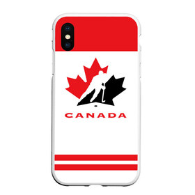 Чехол для iPhone XS Max матовый с принтом TEAM CANADA , Силикон | Область печати: задняя сторона чехла, без боковых панелей | 2017 | canada | team | teamcanada | канада | мира | россия | хоккей | чемпионат | чм2017