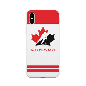 Чехол для iPhone X матовый с принтом TEAM CANADA , Силикон | Печать на задней стороне чехла, без боковой панели | 2017 | canada | team | teamcanada | канада | мира | россия | хоккей | чемпионат | чм2017