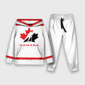 Детский костюм 3D (с толстовкой) с принтом TEAM CANADA ,  |  | Тематика изображения на принте: 2017 | canada | team | teamcanada | канада | мира | россия | хоккей | чемпионат | чм2017