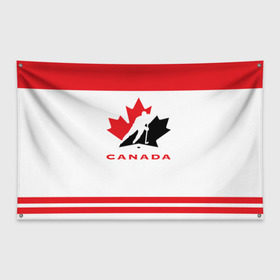 Флаг-баннер с принтом TEAM CANADA , 100% полиэстер | размер 67 х 109 см, плотность ткани — 95 г/м2; по краям флага есть четыре люверса для крепления | 2017 | canada | team | teamcanada | канада | мира | россия | хоккей | чемпионат | чм2017