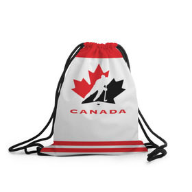 Рюкзак-мешок 3D с принтом TEAM CANADA , 100% полиэстер | плотность ткани — 200 г/м2, размер — 35 х 45 см; лямки — толстые шнурки, застежка на шнуровке, без карманов и подкладки | 2017 | canada | team | teamcanada | канада | мира | россия | хоккей | чемпионат | чм2017