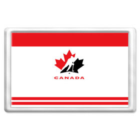 Магнит 45*70 с принтом TEAM CANADA , Пластик | Размер: 78*52 мм; Размер печати: 70*45 | 2017 | canada | team | teamcanada | канада | мира | россия | хоккей | чемпионат | чм2017
