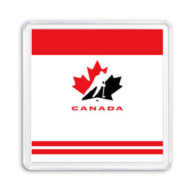 Магнит 55*55 с принтом TEAM CANADA , Пластик | Размер: 65*65 мм; Размер печати: 55*55 мм | Тематика изображения на принте: 2017 | canada | team | teamcanada | канада | мира | россия | хоккей | чемпионат | чм2017