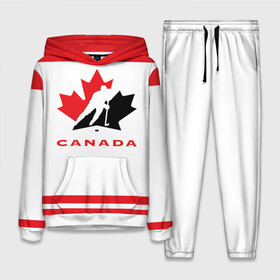 Женский костюм 3D (с толстовкой) с принтом TEAM CANADA ,  |  | 2017 | canada | team | teamcanada | канада | мира | россия | хоккей | чемпионат | чм2017