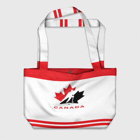 Пляжная сумка 3D с принтом TEAM CANADA , 100% полиэстер | застегивается на металлическую кнопку; внутренний карман застегивается на молнию. Стенки укреплены специальным мягким материалом, чтобы защитить содержимое от несильных ударов
 | 2017 | canada | team | teamcanada | канада | мира | россия | хоккей | чемпионат | чм2017