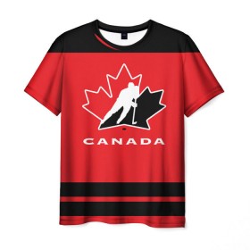 Мужская футболка 3D с принтом TEAM CANADA , 100% полиэфир | прямой крой, круглый вырез горловины, длина до линии бедер | 2017 | canada | hochey | team | teamcanada | канада | мира | россия | хоккей | чемпионат | чм2017