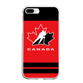 Чехол для iPhone 7Plus/8 Plus матовый с принтом TEAM CANADA , Силикон | Область печати: задняя сторона чехла, без боковых панелей | Тематика изображения на принте: 2017 | canada | hochey | team | teamcanada | канада | мира | россия | хоккей | чемпионат | чм2017