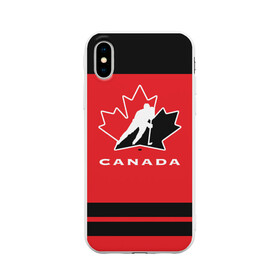 Чехол для iPhone X матовый с принтом TEAM CANADA , Силикон | Печать на задней стороне чехла, без боковой панели | 2017 | canada | hochey | team | teamcanada | канада | мира | россия | хоккей | чемпионат | чм2017