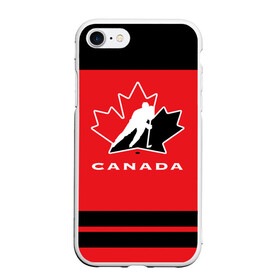 Чехол для iPhone 7/8 матовый с принтом TEAM CANADA , Силикон | Область печати: задняя сторона чехла, без боковых панелей | 2017 | canada | hochey | team | teamcanada | канада | мира | россия | хоккей | чемпионат | чм2017