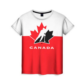 Женская футболка 3D с принтом TEAM CANADA , 100% полиэфир ( синтетическое хлопкоподобное полотно) | прямой крой, круглый вырез горловины, длина до линии бедер | 2017 | canada | hochey | team | teamcanada | канада | мира | россия | хоккей | чемпионат | чм2017