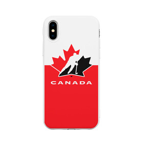 Чехол для iPhone X матовый с принтом TEAM CANADA , Силикон | Печать на задней стороне чехла, без боковой панели | 2017 | canada | hochey | team | teamcanada | канада | мира | россия | хоккей | чемпионат | чм2017