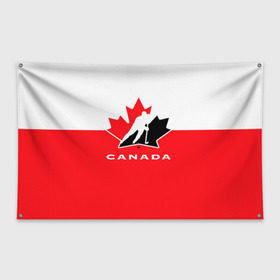 Флаг-баннер с принтом TEAM CANADA , 100% полиэстер | размер 67 х 109 см, плотность ткани — 95 г/м2; по краям флага есть четыре люверса для крепления | 2017 | canada | hochey | team | teamcanada | канада | мира | россия | хоккей | чемпионат | чм2017
