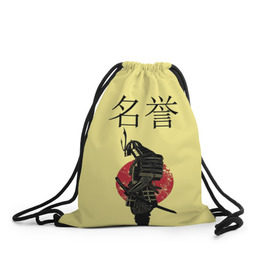 Рюкзак-мешок 3D с принтом Японский самурай (честь) , 100% полиэстер | плотность ткани — 200 г/м2, размер — 35 х 45 см; лямки — толстые шнурки, застежка на шнуровке, без карманов и подкладки | meiyo | самурай | япония