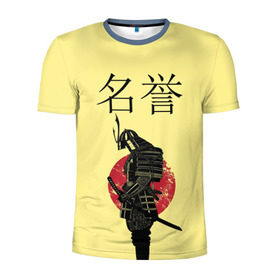 Мужская футболка 3D спортивная с принтом Японский самурай (честь) , 100% полиэстер с улучшенными характеристиками | приталенный силуэт, круглая горловина, широкие плечи, сужается к линии бедра | meiyo | самурай | япония