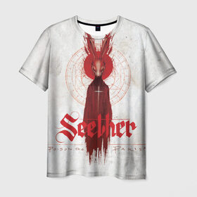 Мужская футболка 3D с принтом Seether , 100% полиэфир | прямой крой, круглый вырез горловины, длина до линии бедер | album | poison the parish | seether | рок