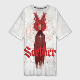 Платье-футболка 3D с принтом Seether ,  |  | album | poison the parish | seether | рок