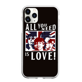Чехол для iPhone 11 Pro матовый с принтом All You Need Is Love , Силикон |  | all | beatles | is | love | need | rock | you | битлз | ленон | любовь | музыка | о.м.с.к. | рок