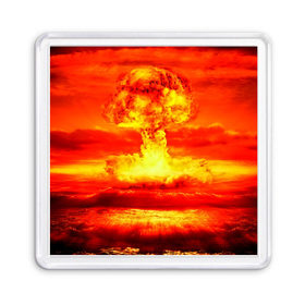 Магнит 55*55 с принтом Ядерный взрыв , Пластик | Размер: 65*65 мм; Размер печати: 55*55 мм | Тематика изображения на принте: взрыв | гриб | огонь