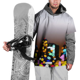 Накидка на куртку 3D с принтом Городские огни , 100% полиэстер |  | 