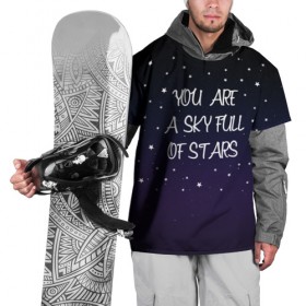 Накидка на куртку 3D с принтом Sky , 100% полиэстер |  | chris martin | coldplay | night | sky | stars | звезды | колдплей | крис мартин | небо