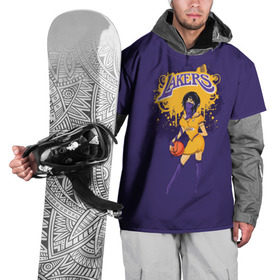Накидка на куртку 3D с принтом Lakers , 100% полиэстер |  | basketball | cheerleader | girl | lakers | nba | street