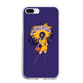 Чехол для iPhone 7Plus/8 Plus матовый с принтом Lakers , Силикон | Область печати: задняя сторона чехла, без боковых панелей | basketball | cheerleader | girl | lakers | nba | street