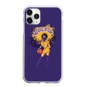 Чехол для iPhone 11 Pro матовый с принтом Lakers , Силикон |  | basketball | cheerleader | girl | lakers | nba | street