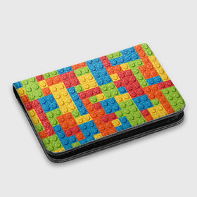 Картхолдер с принтом с принтом Лего , натуральная матовая кожа | размер 7,3 х 10 см; кардхолдер имеет 4 кармана для карт; | lego | tetris | детальки | лего | разноцветные