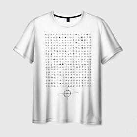 Мужская футболка 3D с принтом Зодиак , 100% полиэфир | прямой крой, круглый вырез горловины, длина до линии бедер | загадки | зодиак | криптограмма | надписи | символы